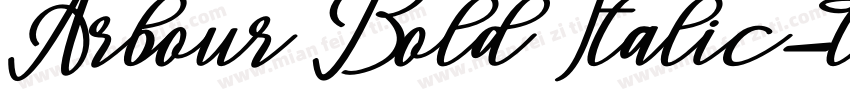 Arbour Bold Italic字体转换